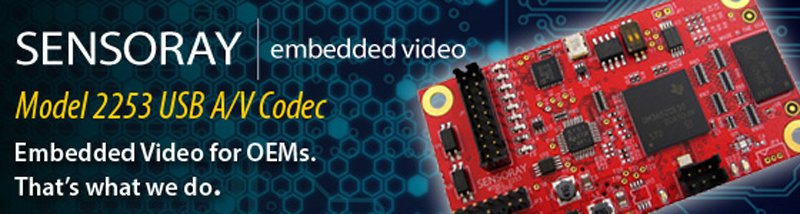 Sensoray's tweet image. Compact, robust USB-compatible A/V codec powered from a single USB port. bit.ly/1LICVYk