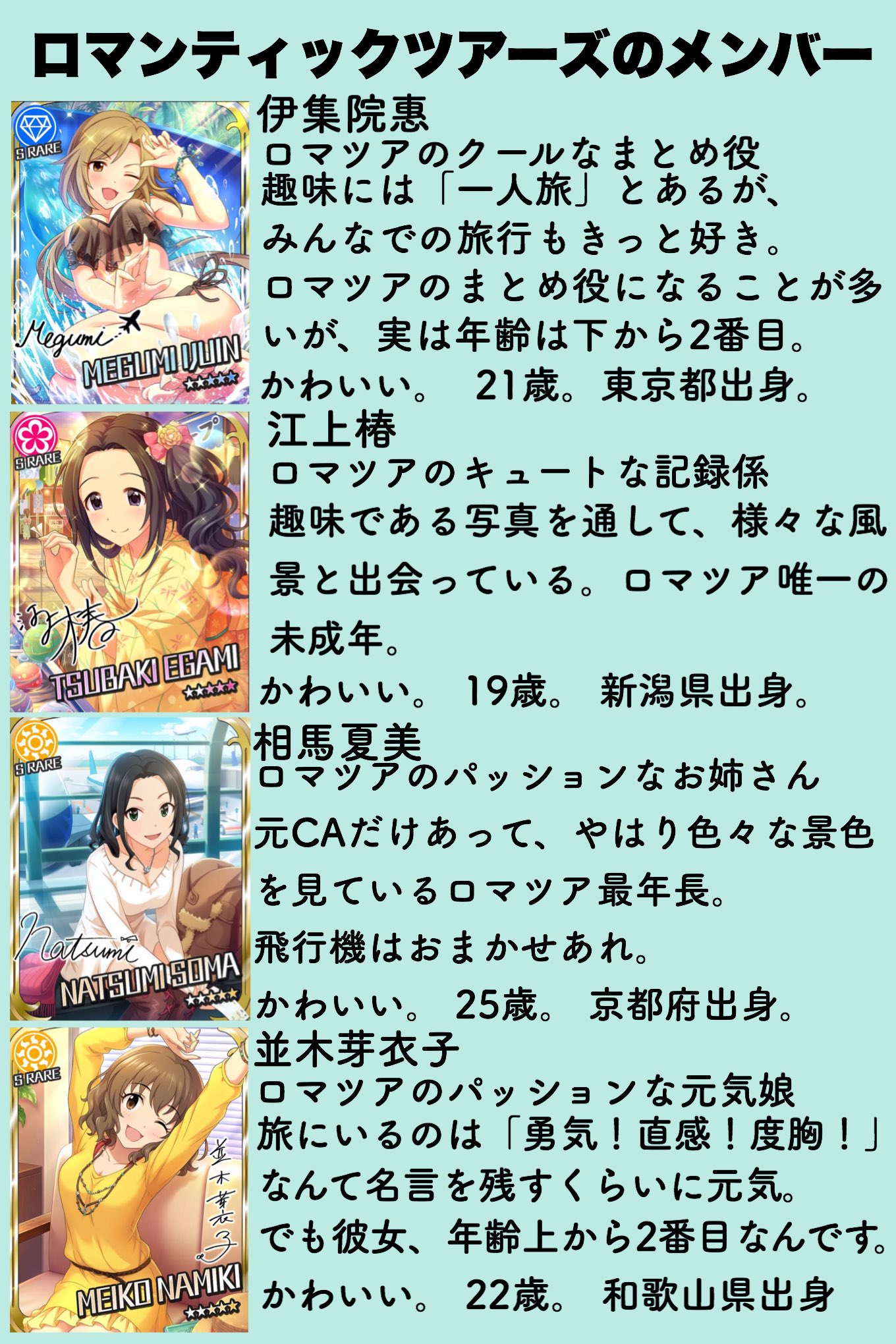 黄金司祭 毎月25日はロマツアの日 もしかつての自分のような Tlで流れてくるロマツアというワードがわからない という人がロマンティックツアーズについて知ることのできるよう まとめてみたんです ぜひみてね T Co 866m1myjot Twitter