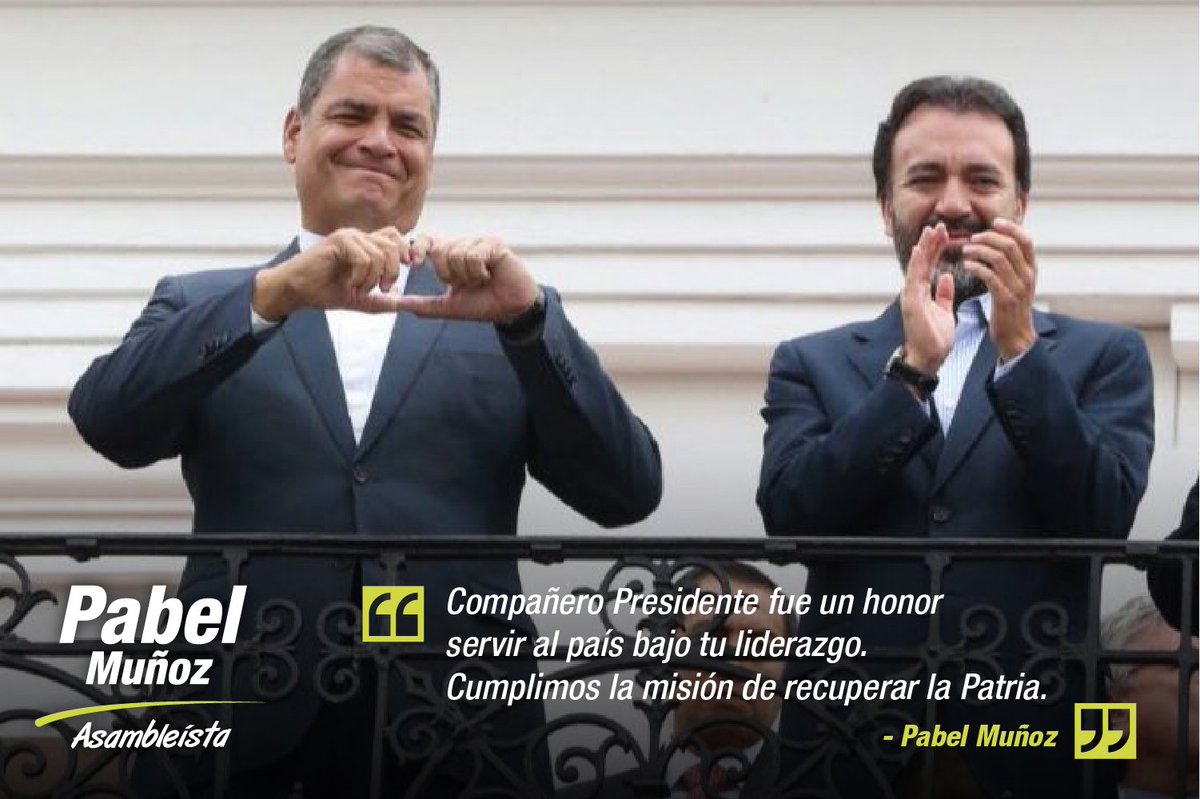 pabelml's tweet photo. .@MashiRafael, un privilegio ser parte de tu equipo de trabajo en 10 años. Recuperamos el Estado y su Planificación. #TransmisiónMandoEC https://t.co/3k9F7ojJxD