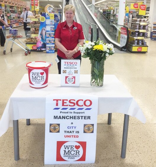 <a href="/tesco/">Tesco</a> oldham, proud to be raising money for the victims of the Manchester attack <a href="/abrow67/">Andrew Brown</a> <a href="/beck_jeffrey/">Jeffrey Beck</a> <a href="/will_hldswth/">Will Houldsworth</a>  #manchester