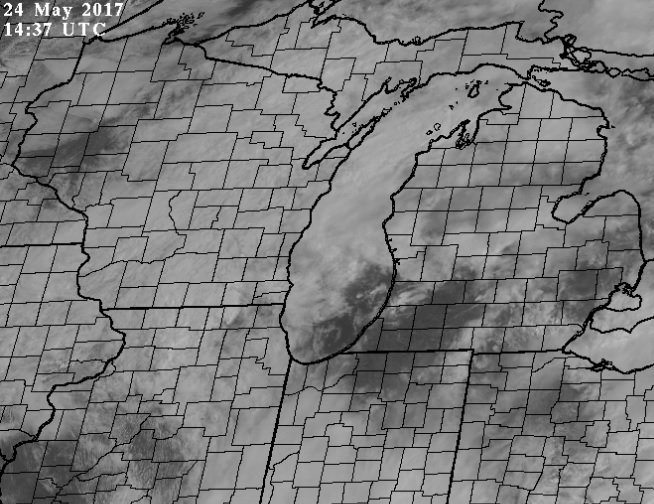 JeffPorterWX's tweet photo. A lot more sun than this forecaster anticipated in 10:37 AM visible image from @NASA #wwmt #wmiwx #WestMichigan #failquickly https://t.co/OM8mBqPrgB