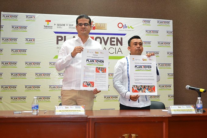 Chiribitaltab's tweet photo. Presentan #Convocatoria “Plan Joven por la Democracia” Agenda #Tabasco
https://t.co/R9jpHuLGz9 @Gobierno_Tab https://t.co/tyX3m9flru