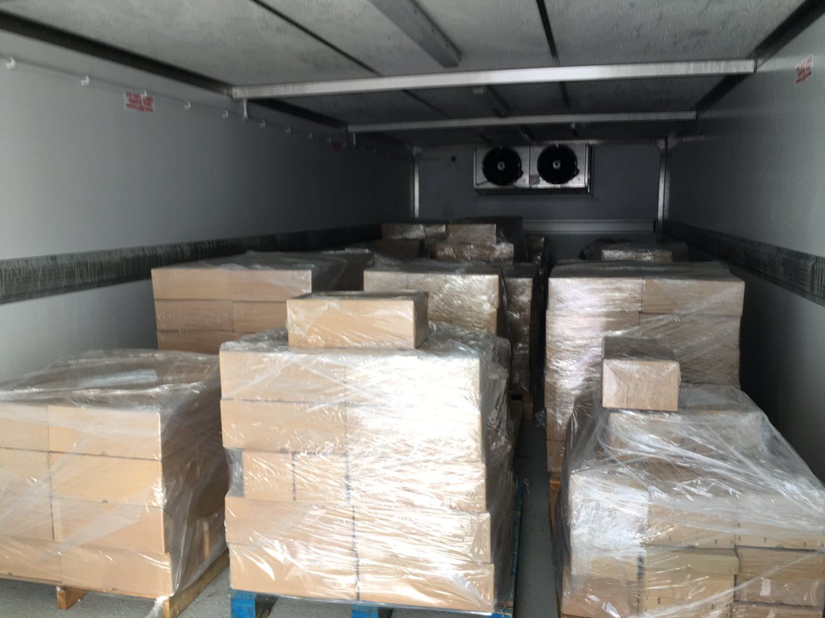 SEBurgs's tweet photo. 18 pallets or 850 boxes later, the 1243 specimens in #zoo-archaeological reference collection are ready to freeze #noahsark @HE_Archaeology https://t.co/lffUsZzXVC