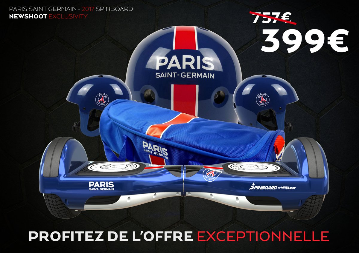 Newshoot_Off's tweet photo. Offre exceptionnelle Pack PSG !! 
Pour bénéficier de l'offre rendez vous sur :https://t.co/dgp8MKb2AP #PROMO #hoverboard #PSG  #madeinFrance https://t.co/wdporNzT0l