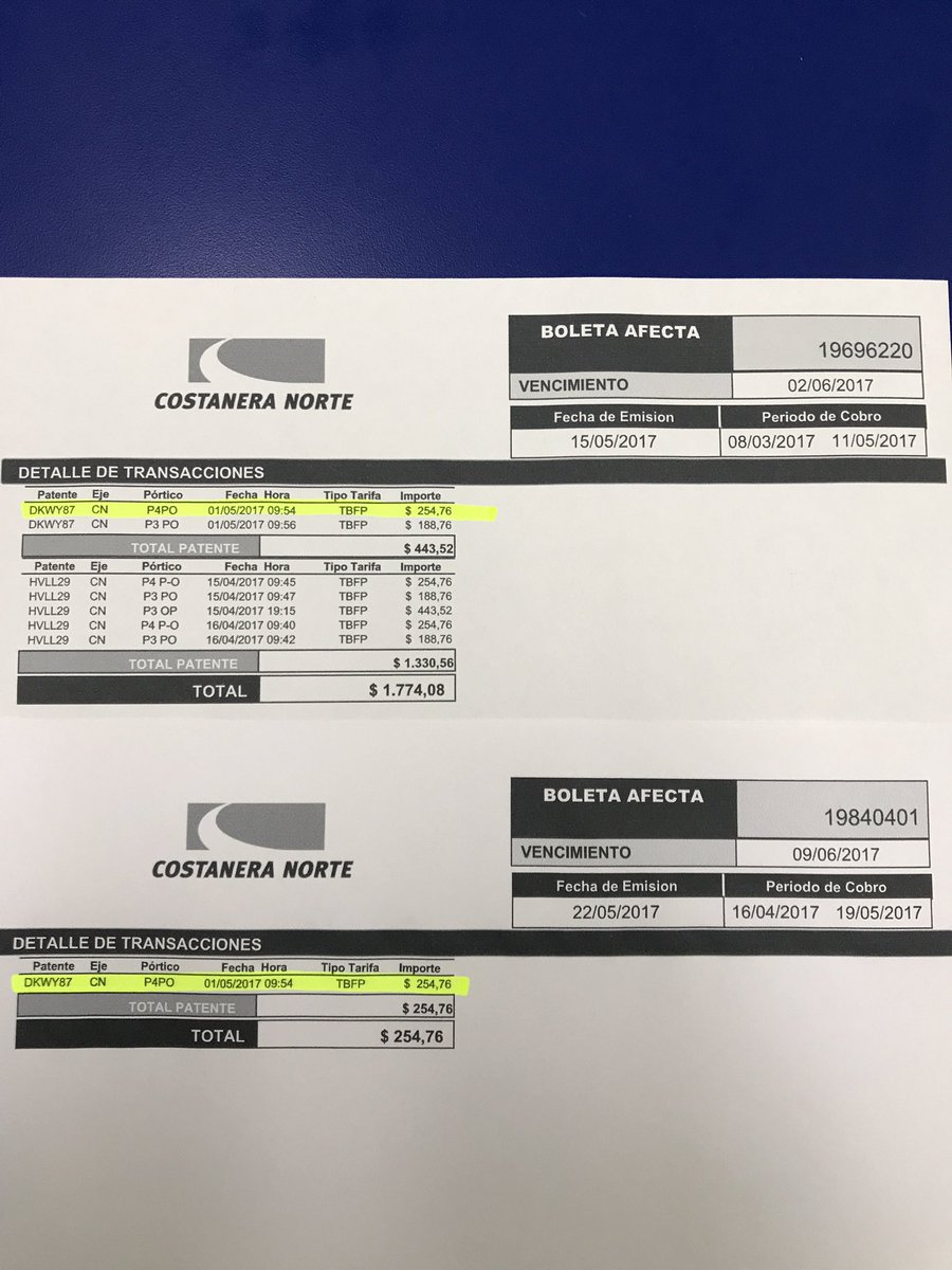 #costaneranorte Sera posible dos cobros (boletas) distintas por pasar a la misma, mismo  auto, mismo portico.  No sera mucha sinverguenzura!