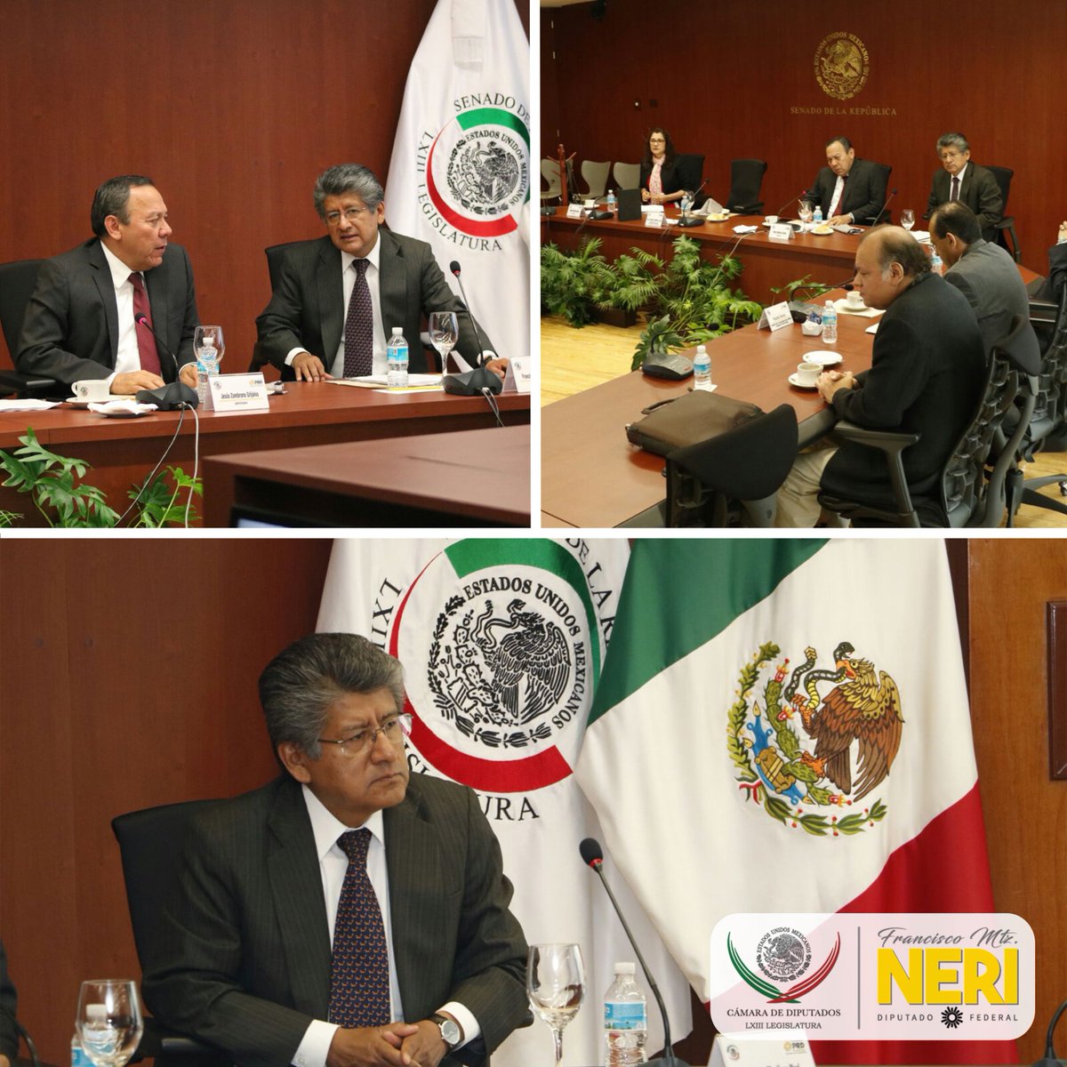 Me encuentro en el <a href="/senadomexicano/">Senado de México</a> en reunión con @DiputadosPRD_ Y <a href="/SenadoresPRD/">Senadores del PRD</a> previo a que inicie la sesión de la #ComisiónPermanente.