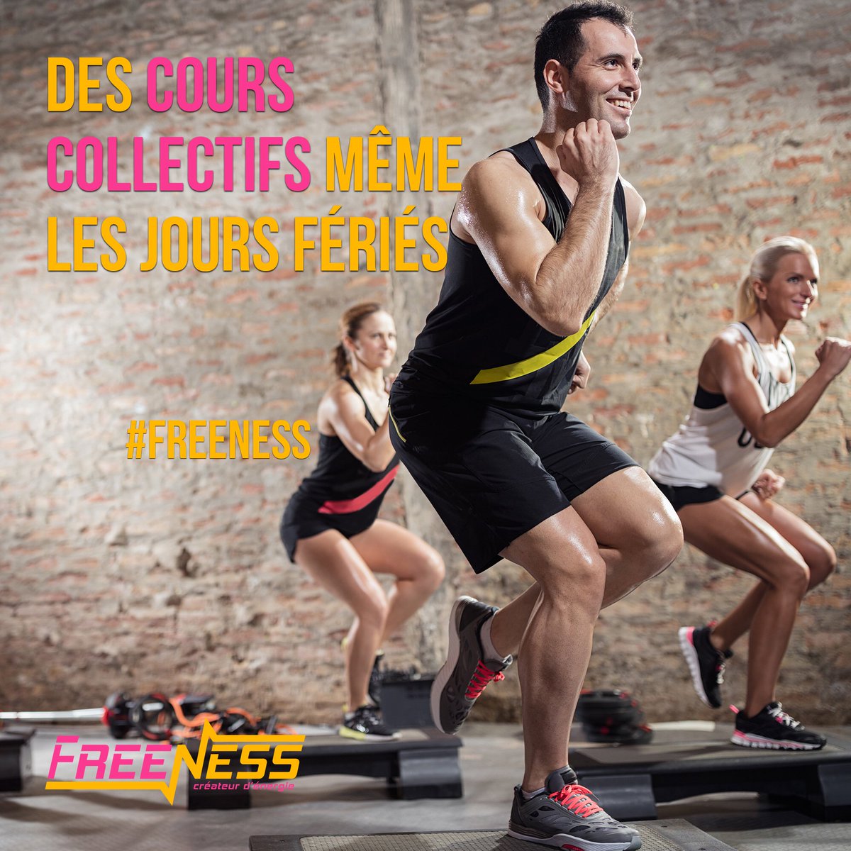 #Freeness c’est des cours collectifs même les jours fériés ➡️ Qui sera là demain ❓😜