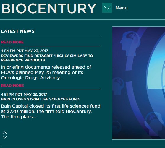 krebs_matt's tweet photo. Reviewers find Retacrit "highly similar" to reference products. @BioCentury #FDA https://t.co/AbzemIt8Sj #biosimilar #Epogen #Procrit https://t.co/QQ7eXbafIE