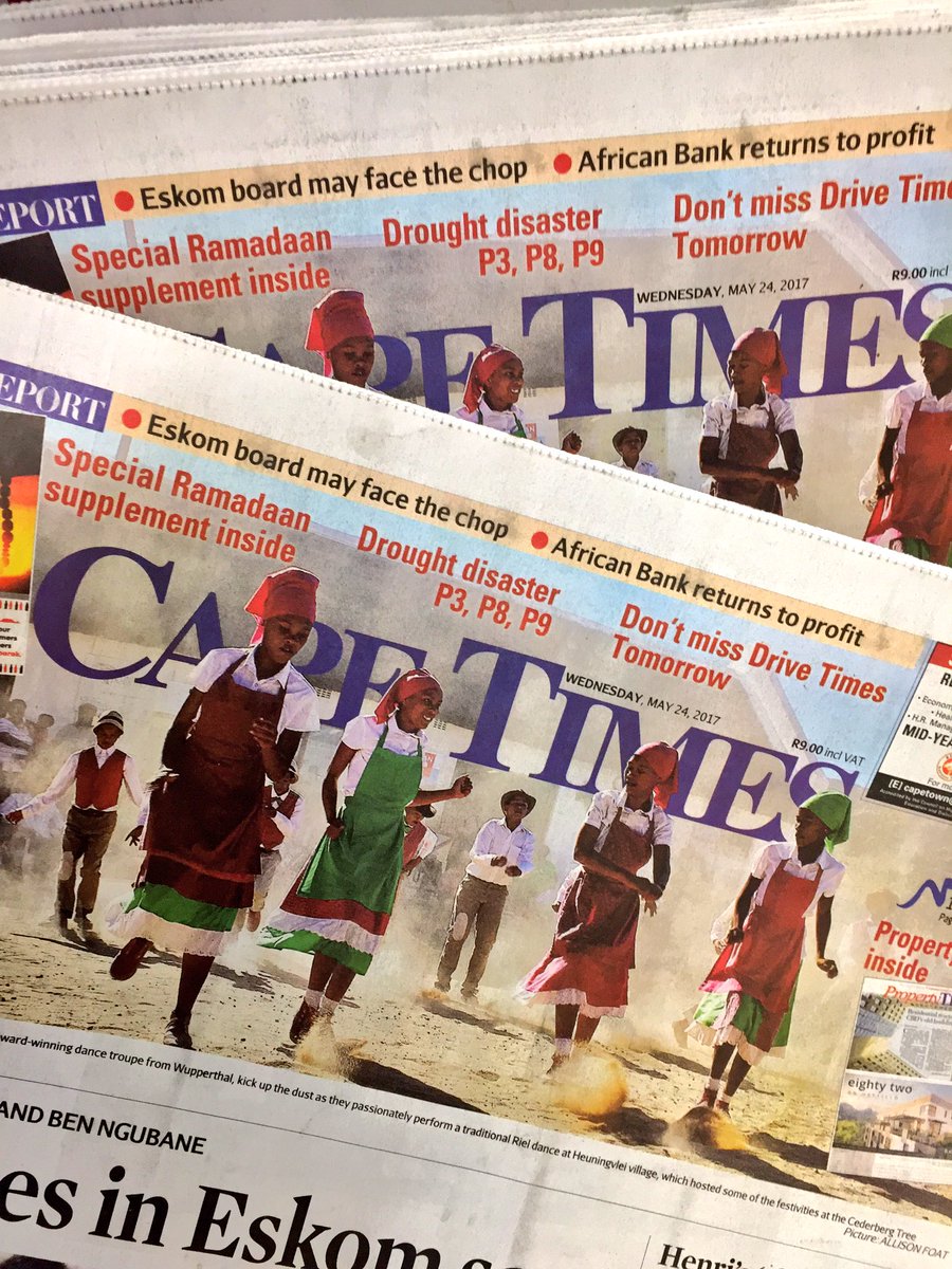 WestCoastWaySA's tweet photo. Shout out to award-winning @NuweGraskoueT on front of @CapeTimesSA - kicking up dust at 🌲 planting in Cederberg! Go there via the #WildRoute https://t.co/x1rqmDz7u1