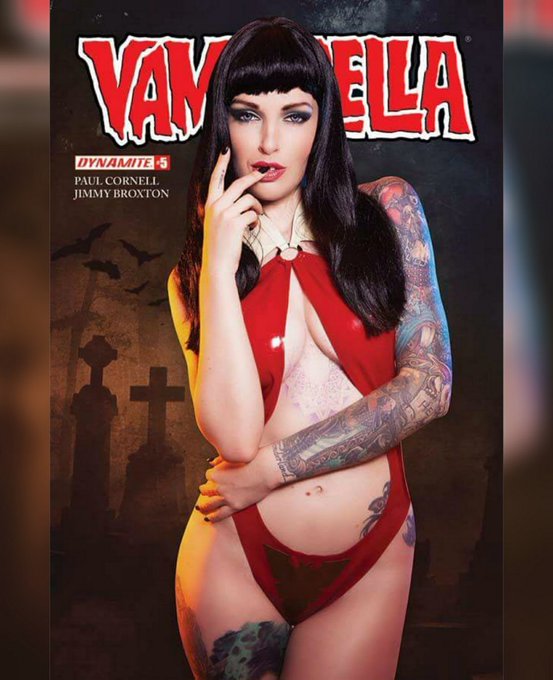 Excited to announce me and @justinelouisephotography will be on the cover of @dynamitecomics vampirella