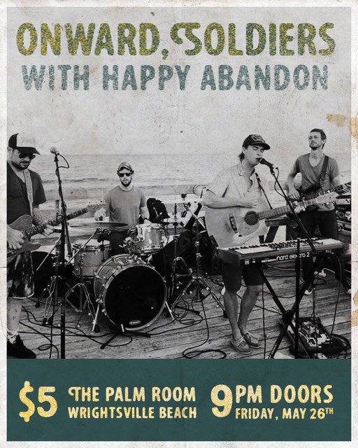 Onward, Soldiers (@onwardsoldiers) on Twitter photo friday night at the beach!!!!
#wrightsvillebeach - <a href="/PalmRoomWB/">The Palm Room</a> - <a href="/HappyAbandon/">Happy Abandon</a>
9pm doors. 10pm show. 5 bucks. πππππ friday night at the beach!!!!
#wrightsvillebeach - <a href="/PalmRoomWB/">The Palm Room</a> - <a href="/HappyAbandon/">Happy Abandon</a>
9pm doors. 10pm show. 5 bucks. πππππ