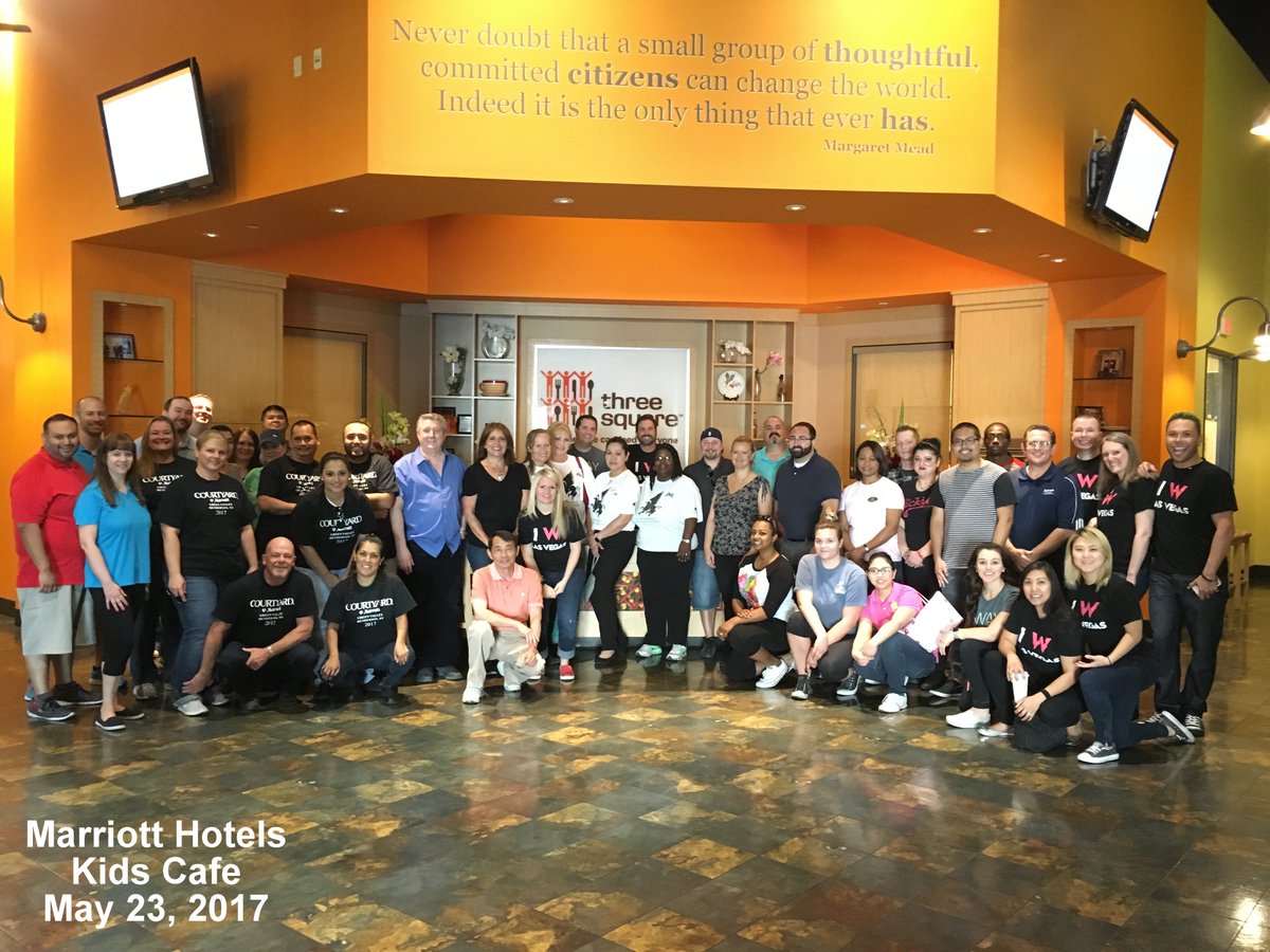 PacificaHost's tweet photo. Yesterday our Courtyard Henderson hotel partnered with @threesquareLV to pack over 7,000 meals for kids #servicefanatics #spirittoserve https://t.co/aZW3RN55b2