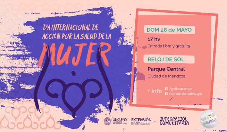 torneojuar's tweet photo. Te invitamos a participar de los eventos por el #DíaInternacionalDeAcciónPorLaSaludDeLaMujer que organiza la @UNCuyo

#GritoManso https://t.co/J7vK2YvCfg