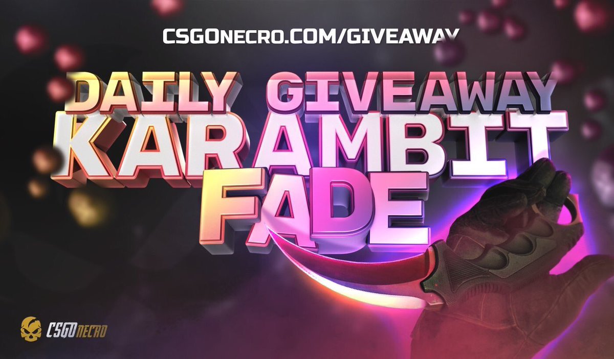 We have a Karambit Fade up for today's giveaway, which ends in just 3 hours!

Like &amp; RT, and we might give away something from the new cases