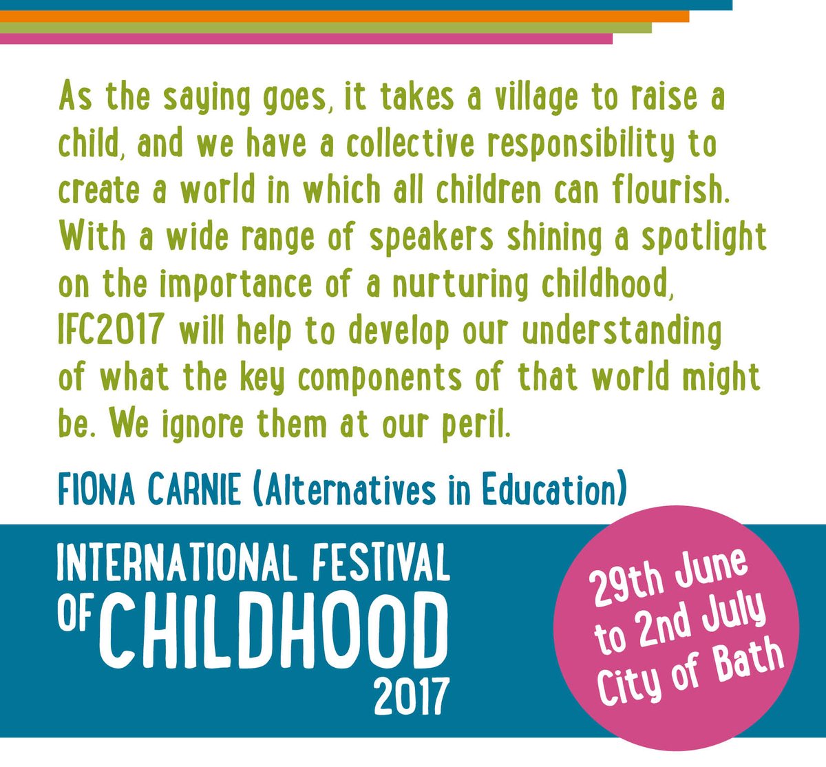 let us know if you want to share your own projects and products with the IFC2017 conference delegates festivalofchildhood.com/conference-pac…