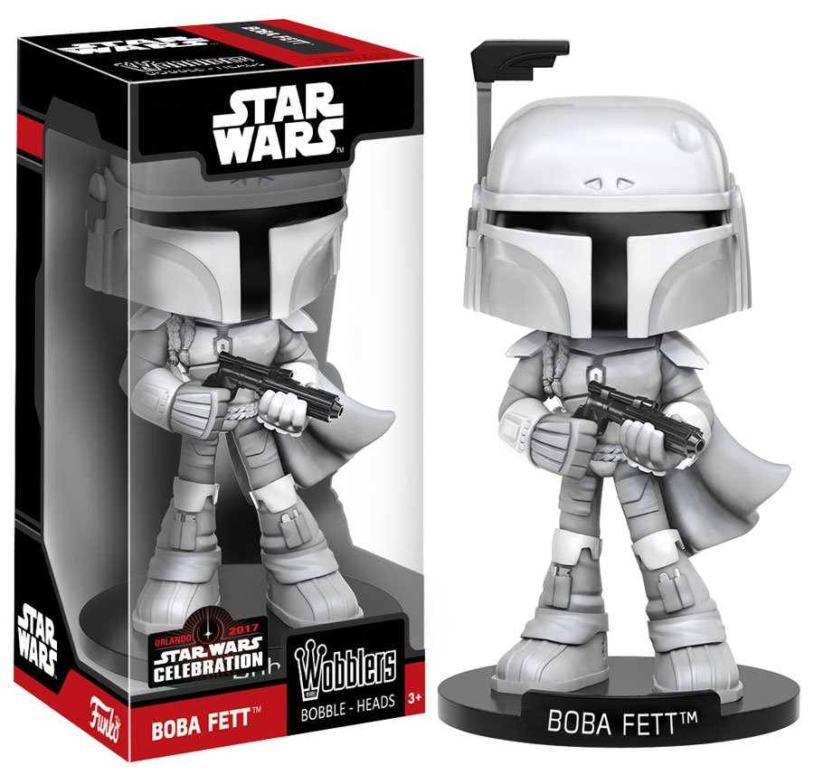 OriginalFunko's tweet image. RT &amp;amp; follow @OriginalFunko for the chance to win a Star Wars Celebration exclusive prototype suit Boba Fett Wobbler!