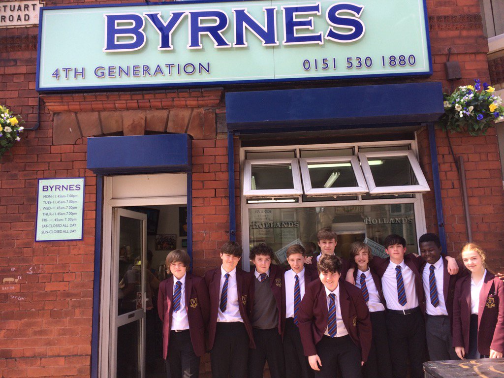 Cookery Club enjoyed a fabulous free lunch today at the best chippy in Liverpool, BYRNES #PaddyByrneisastar