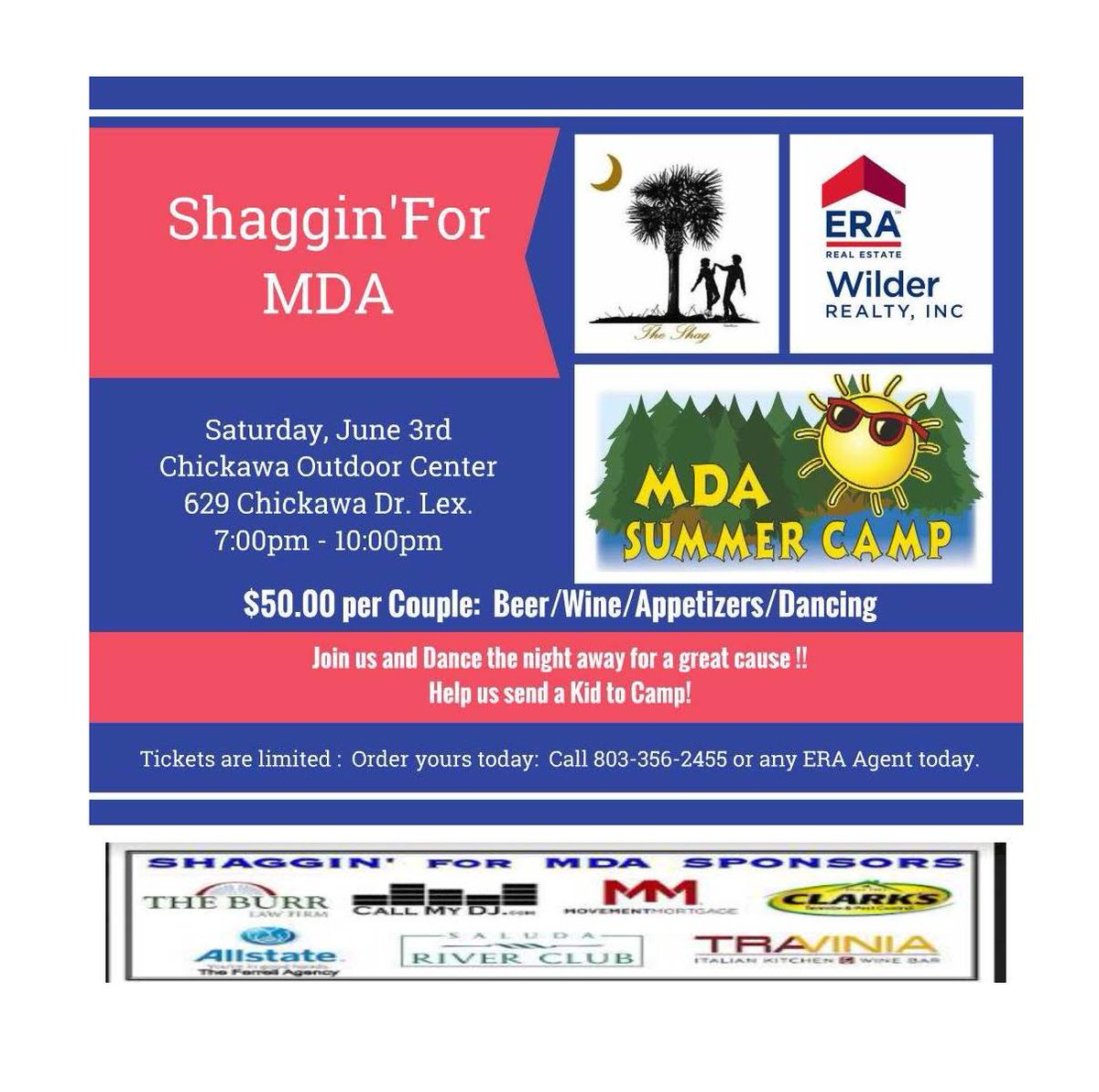 ERAWilderRealty's tweet photo. It's about time to get those shaggin shoes on for #MDA June 3rd! #MDAFamilies #fundraising #MDASC https://t.co/LwqayiKn10