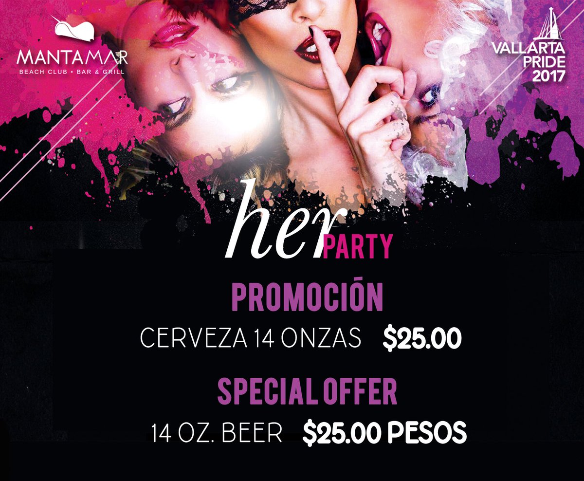MantamarBC's tweet photo. Girls just wanna have fun!
No te la pierdas este viernes de Pride!

#HaveitAll #VallartaPride #HerParty #TogetherWithPride  #lgbtq https://t.co/wVGxlRRYUB