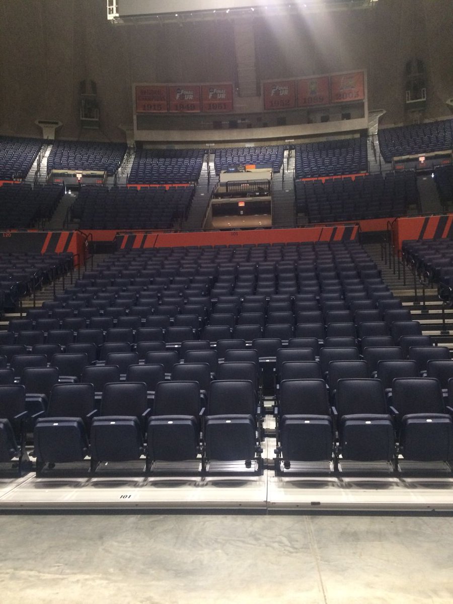 Urbana116's tweet photo. Empty seats waiting for #MyTigerSeniors. This Saturday! #TigerGraduation https://t.co/t39qIeHKRF