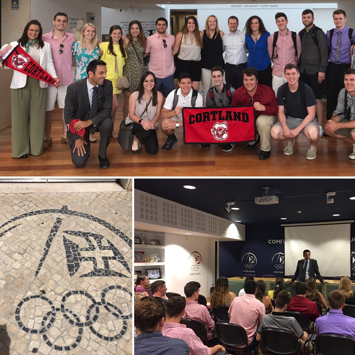 CortlandISM's tweet photo. Thank you to @COPPORTUGAL for meeting with #ISM students from @suny_cortland to discuss their strategic vision 🇵🇹🏅🇺🇸#olympics #GlobalGame https://t.co/aVEqngCWSV