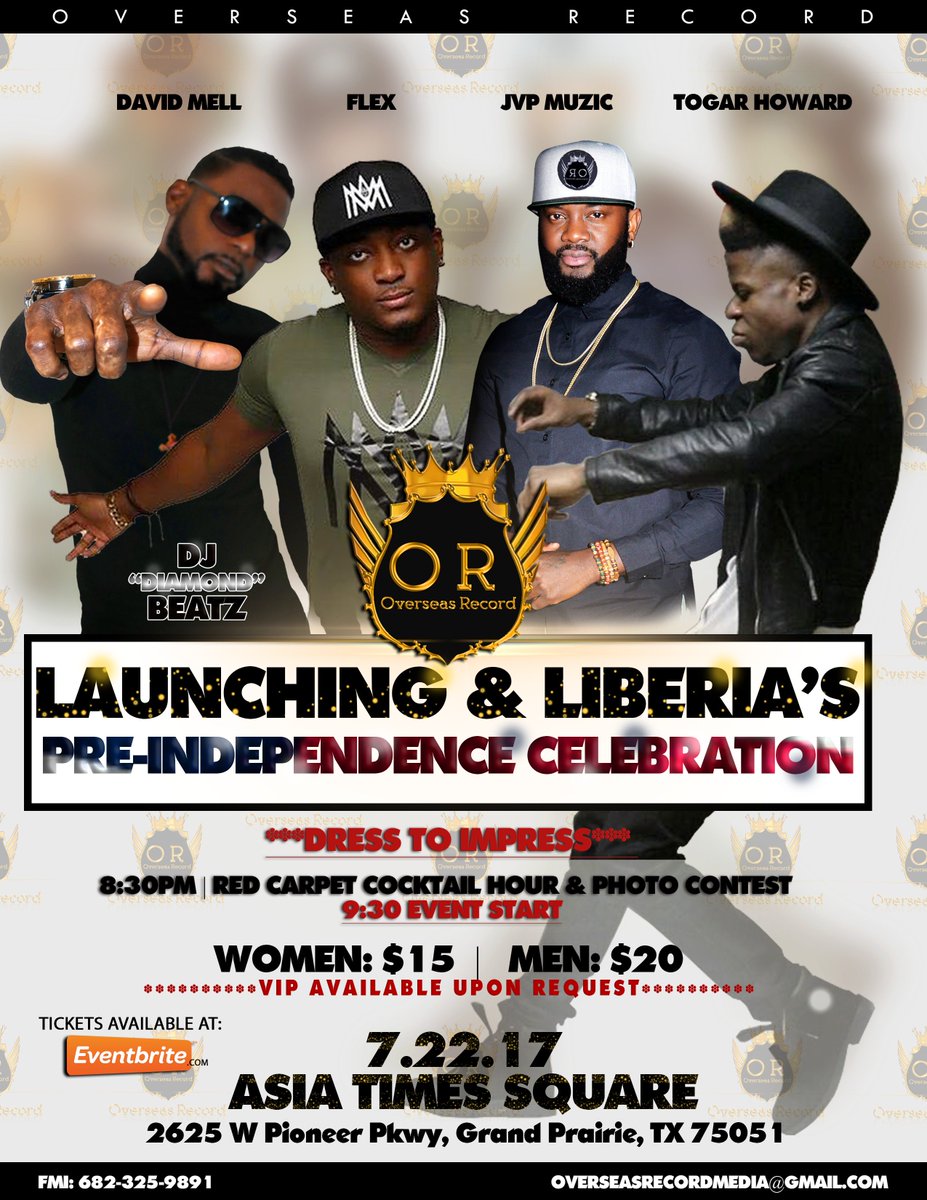 OverseasRecord's tweet photo. INTERNATIONAL ARTIST
#FLEX, #TOGARHOWARD, #DAVIDMELL, #JVPMUZIC
WILL BE PERFORMING LIVE IN DALLAS IN CELEBRATION OF @OverseasRecord Launch https://t.co/kLucziNPbT