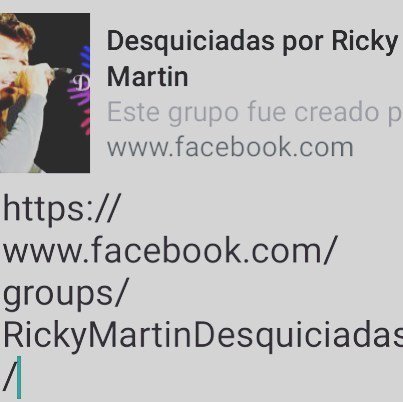 DesquiciadasRM's tweet photo. Sumate q nuestro grupo abierto a todos los fans de #RickyMartin #FandomRM  #DesquiciadasRM ❤@Ricky_Martin ➡ … https://t.co/HGPMzuHKKh https://t.co/susq8hXzbS