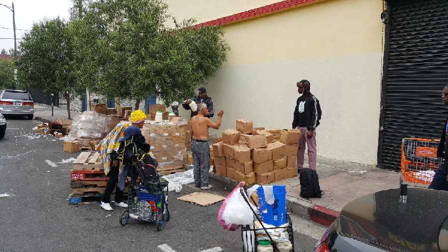 A criminal investigation has been launched by <a href="/LAPDCentralArea/">LAPD Central Area</a> for illegal dumping of rotten food in Skid Row. This is not charity!