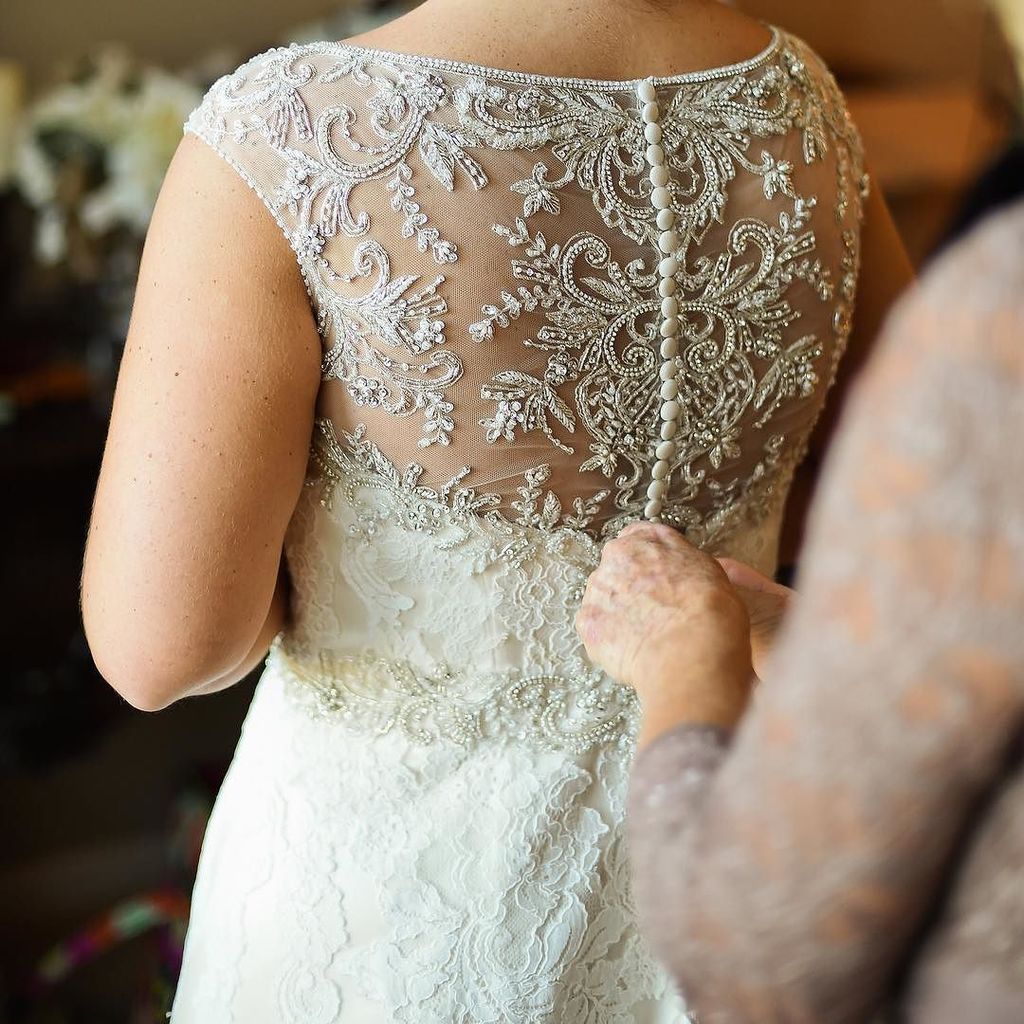 CasablancaBrida's tweet photo. #Button up! It’s going to be #beautiful day! Show stopping #beadedback wedding dresses are a #CasablancaBridal spe… https://t.co/F7SpTjhEMd https://t.co/IDOJ8SmdhK
