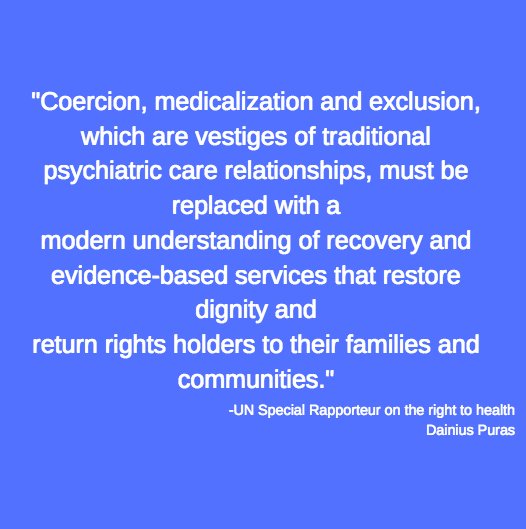 Landmark UN report: Compelling #humanrights indictment of power and excessive medicalisation in #mentalhealth tinyurl.com/k4h7g8n