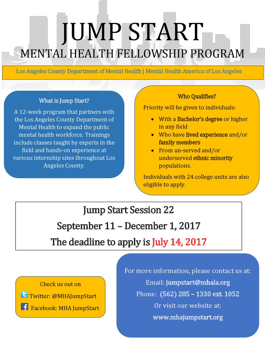 We're accepting applications for Session 22!! Deadline to apply is July 14th #Mentalhealth #mentalhealthworkforce #recoverywork