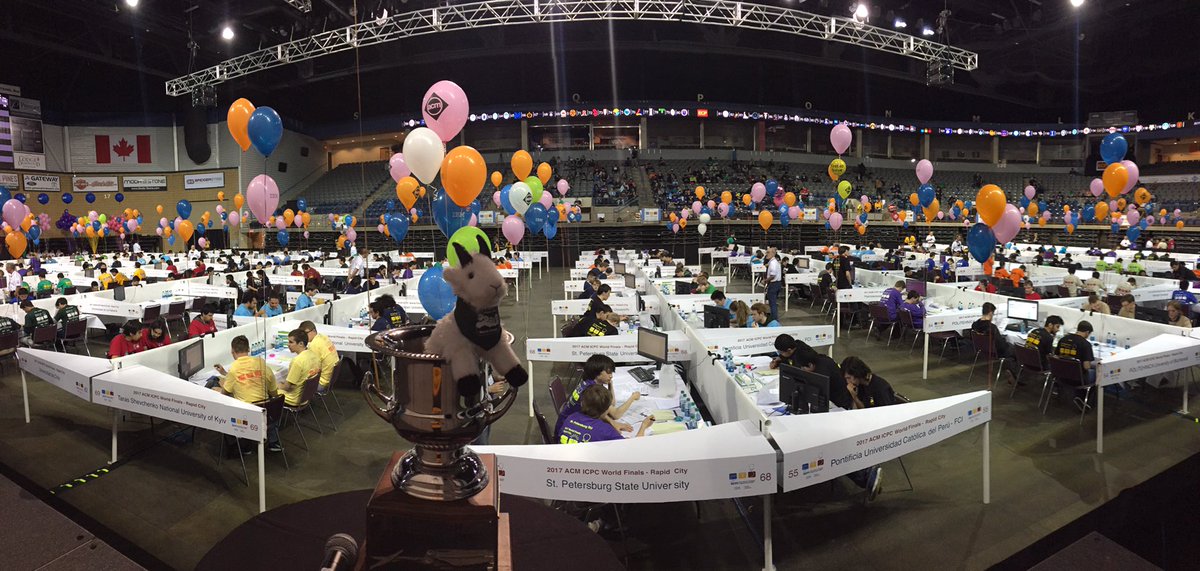 Icpcnews A Panoramic View Of The Icpc17 Contest Floor Complete With World Finals Champion Cup And The Rapid City Mascot Rocky Whereisrocky T Co Xev3qxsnah Icpcnews A Panoramic View Of The Icpc17 Contest Floor Complete With World Finals Champion Cup And The Rapid City Mascot Rocky Whereisrocky T Co Xev3qxsnah