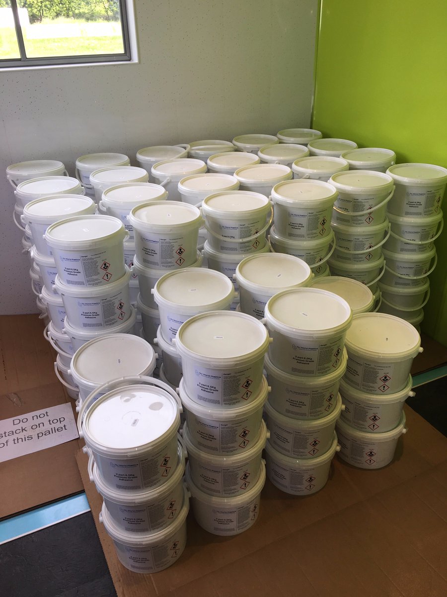 pvccladdinguk's tweet image. Hygienic 2 part tub adhesive for our install at Jonas Court, for Newell's Projects Ltd. 74 x showers. @Rotherhamiss @Sheffieldis @TCIndex