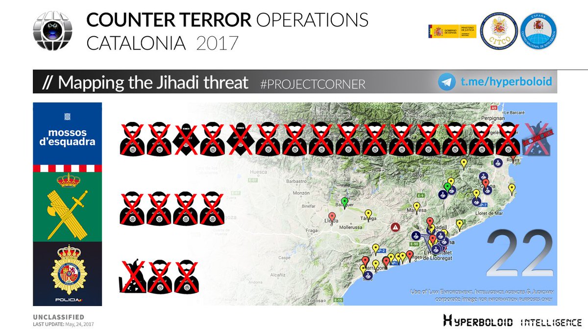 Hyperboloid_INT's tweet photo. 👁 #IS-related detainees in #Catalonia 2017: 2️⃣2️⃣

🗺📲https://t.co/lyOlDULnYr …  

#ProjectCorner

Lᴀsᴛ ᴜᴘᴅᴀᴛᴇᴅ: May, 24  #Vic https://t.co/n3rN7ZG9f7