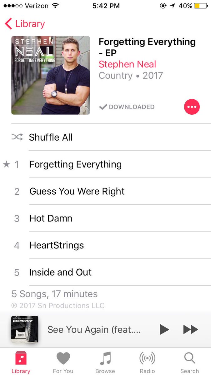 maggiemay1991's tweet image. Highly recommend downloading @_StephenNeal #ForgettingEverything EP! It's one of the best out there!