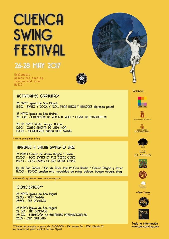 🚨Cuenca🚨este viernes se lía musicalmente hablando🔥🔥 Por un lado con el <a href="/cuencaswing/">Cuenca Swing</a> y por otro con <a href="/FiveRegrets/">Five Regrets</a>, #Jassclazz y <a href="/SonsofAguirre/">Sons of Aguirre</a>