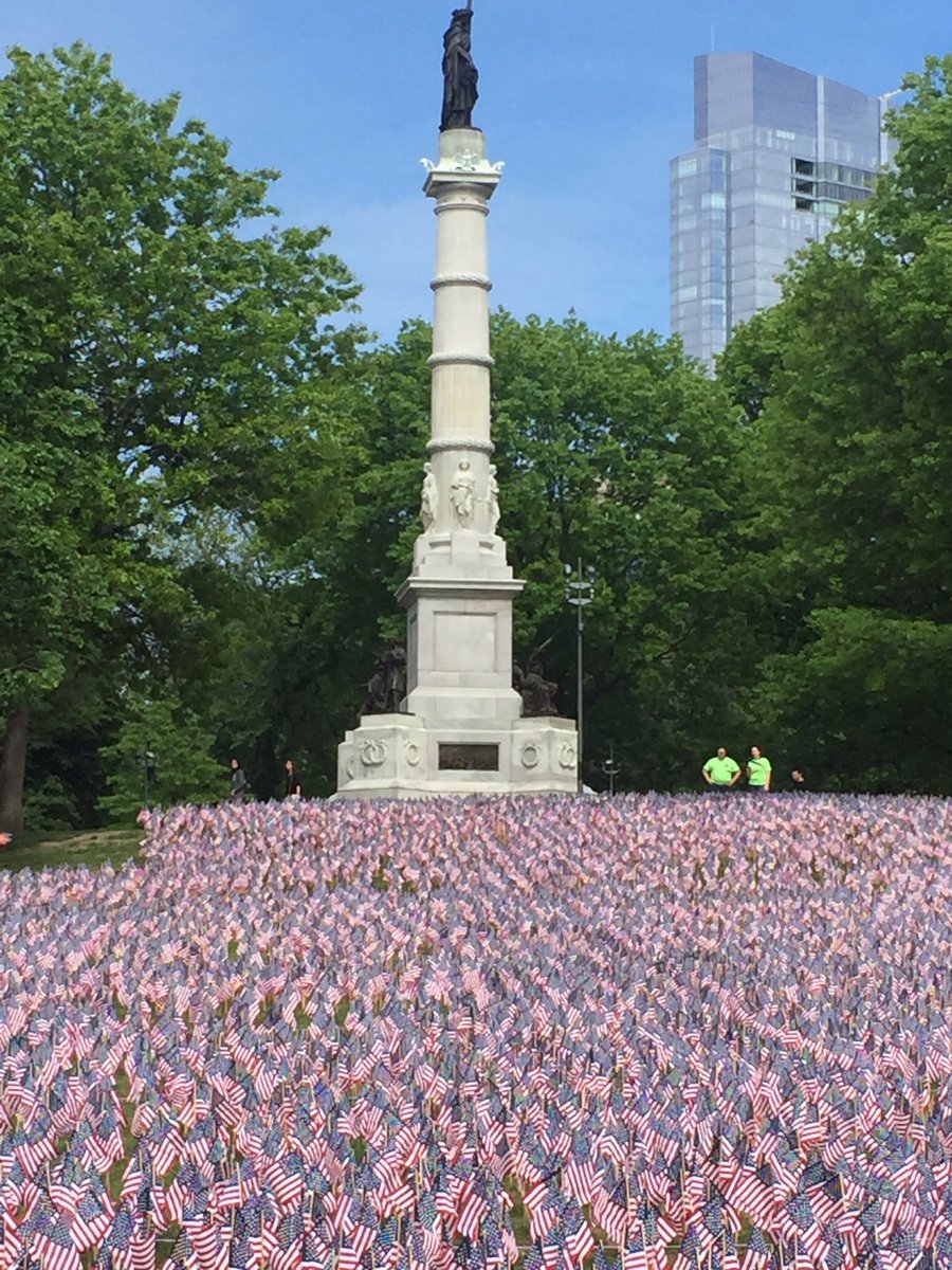 Flags on Boston Common. #Fallenheroes #NeverForget
