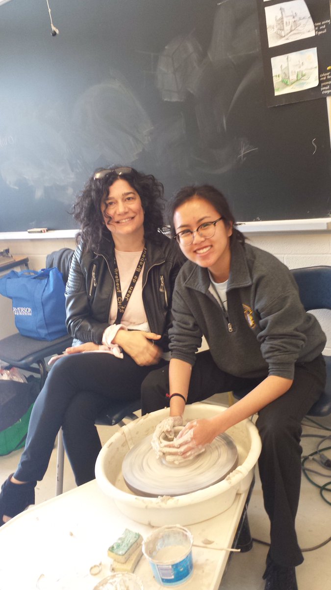 RocchinaAntunes's tweet photo. #findingbliss through pottery. Thank you artist Katherine Verbeek and Ms. Gidaro https://t.co/Kj71NIrDEc