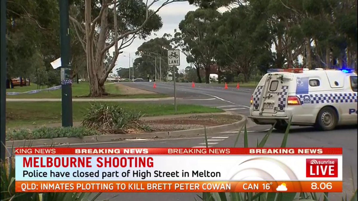 Police have closed part of High Street in Melton West after shots were