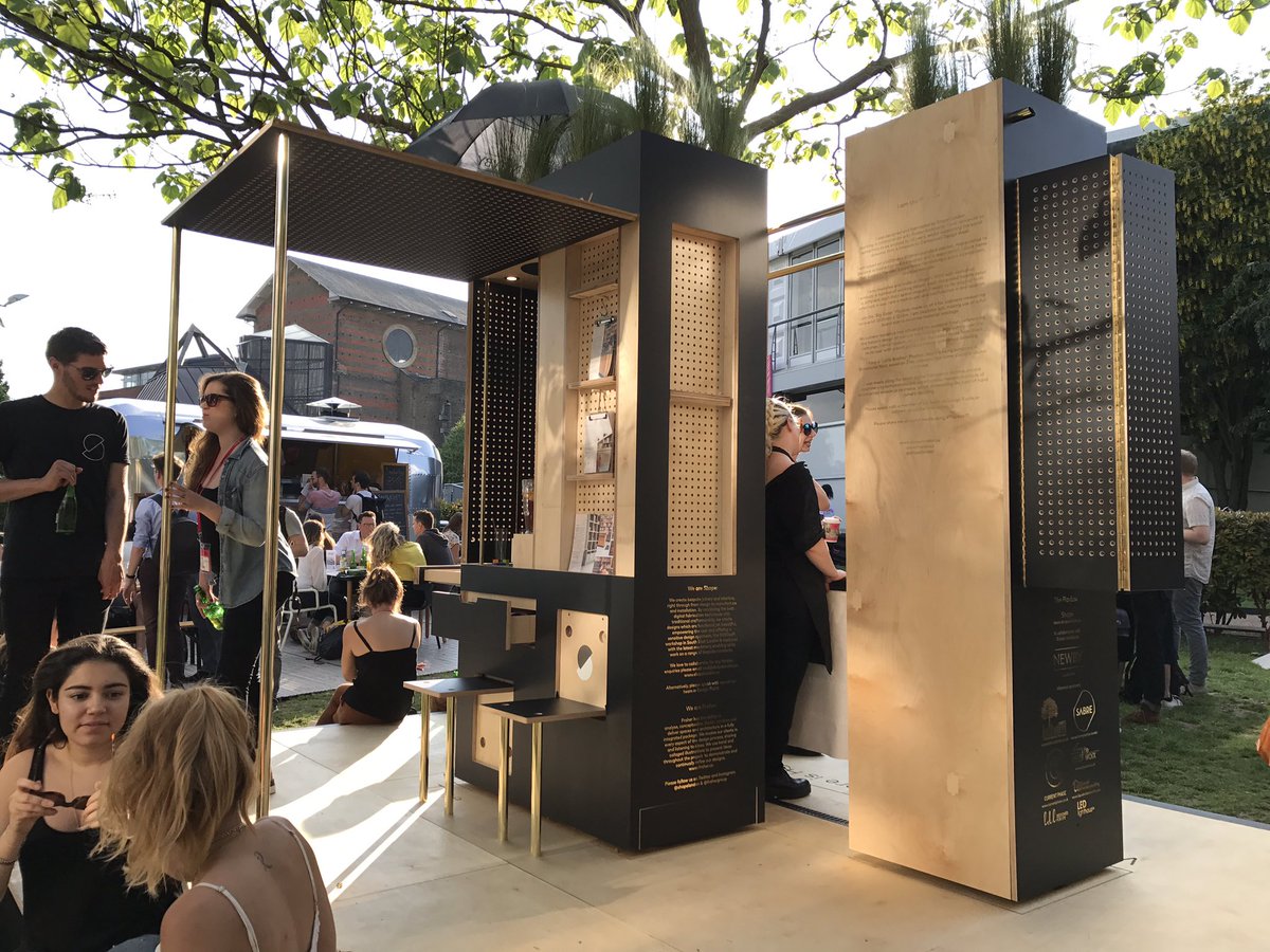 webstbarb's tweet photo. Loving the detailing of the playboy #playbox2017 #cdw2017 @CDWfestival @ShapeLondon @Frahergroup amazing joinery https://t.co/oF9tPnOQIu