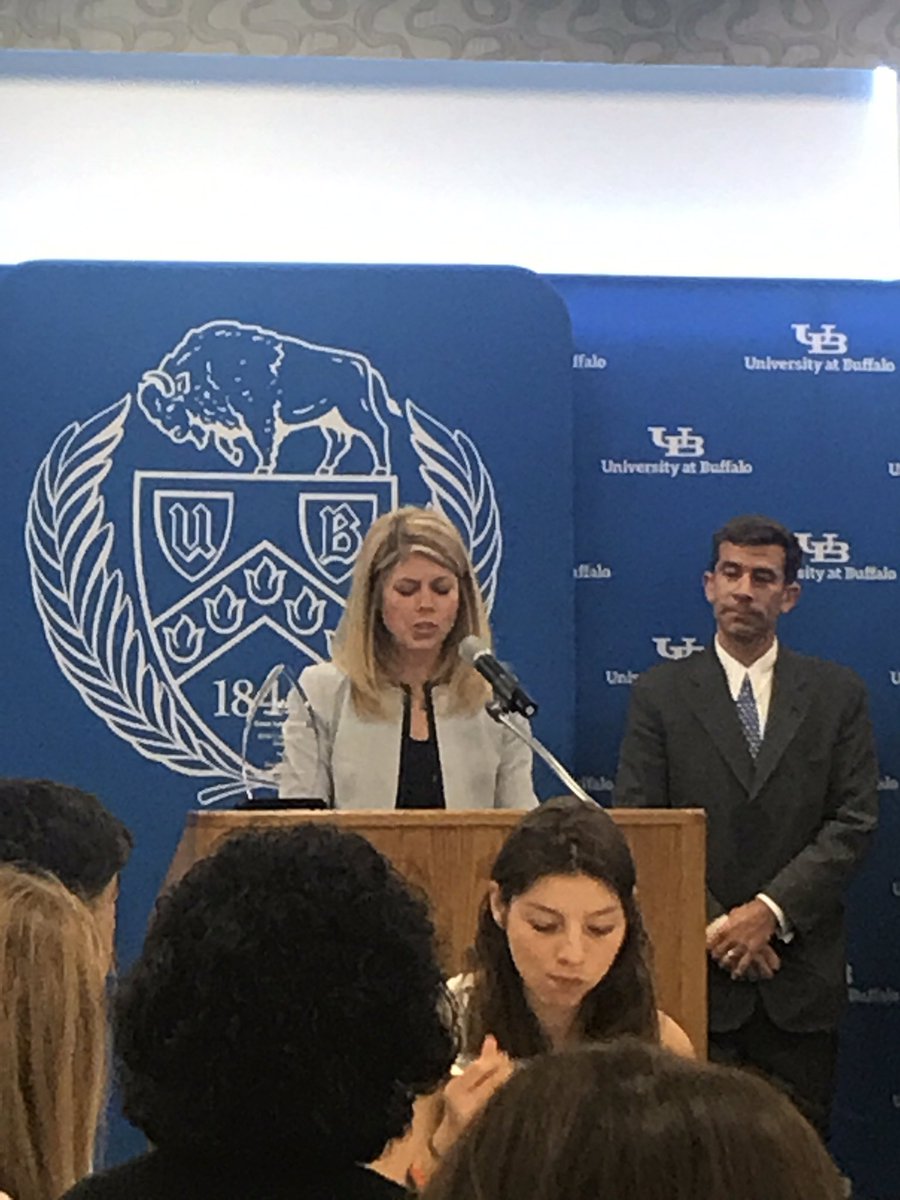 SheilaToomb's tweet photo. It was a pleasure to watch Gwen Appelbaum of the @UBCRC to accept her SUNY Chancellor Award for Professional Service today! #UBMgt https://t.co/wso3VM9Plg