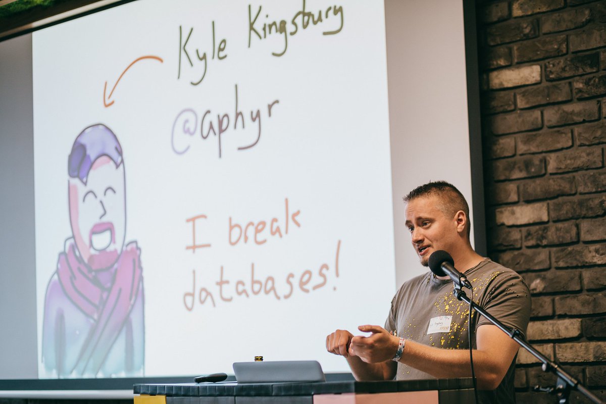 Amazing tech crowd at <a href="/sckrk/">SCKRK</a> meetup with <a href="/aphyr/">aphyr</a> today! #Jepsen #databases #devtalk #distributedsystems