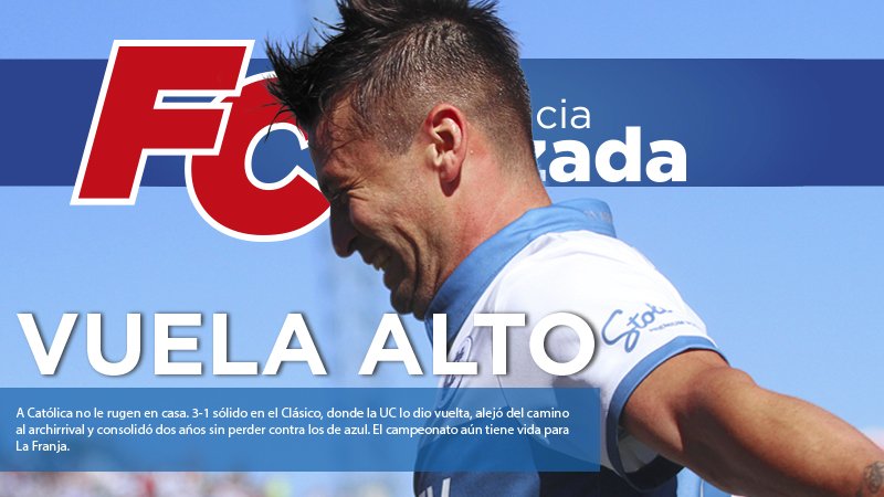 FrecCruzada's tweet photo. 🙌 | ¡Gracias por todo Pájaro! 
(Imagen: Portada del periódico FC frente a Universidad de Chile)

#LosCruzados https://t.co/EGEnDkZOPY