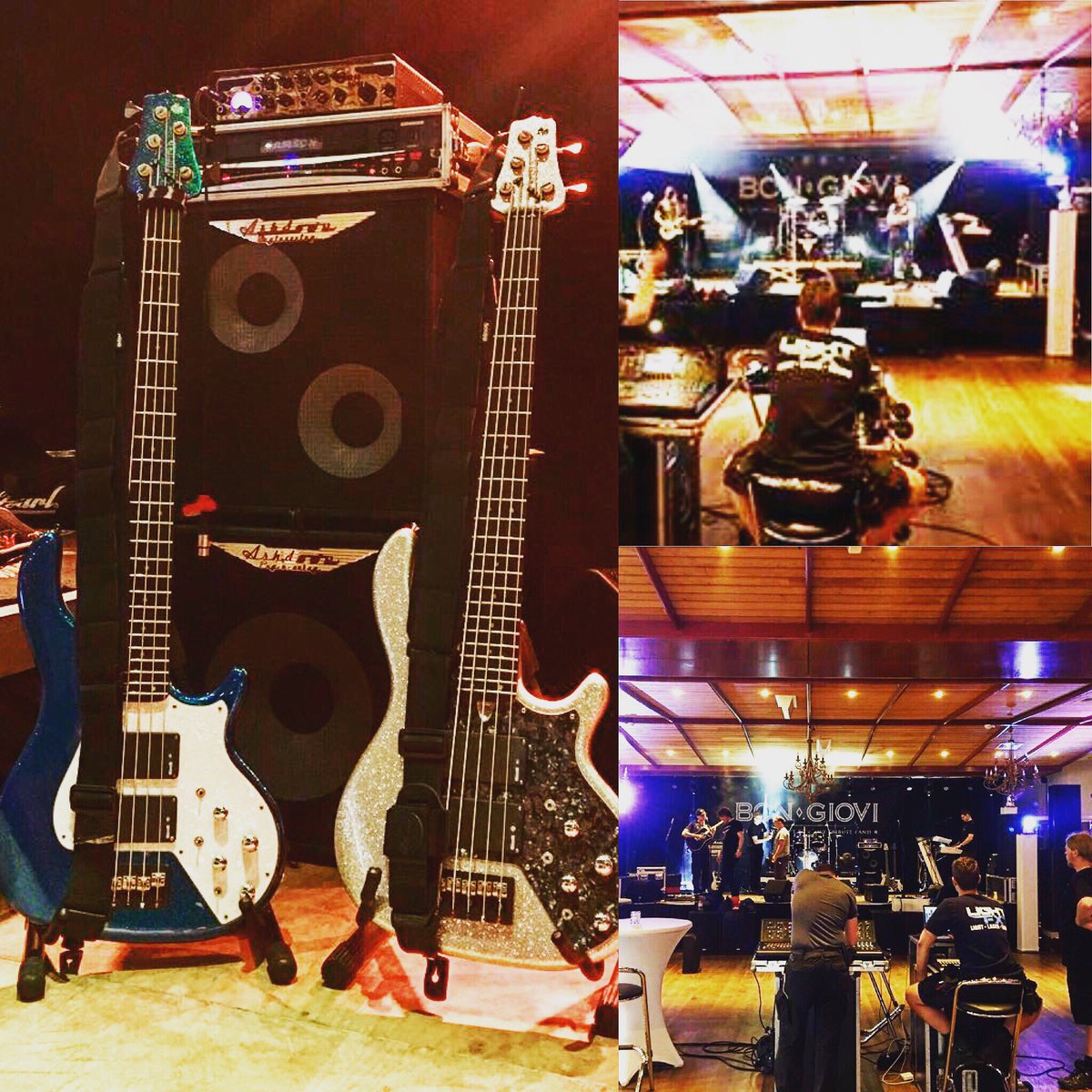 jamescroftsbass's tweet photo. Tonight in Holland with @BonGioviTribute #hughmcdonald #ashdownamps #simsguitarworks #simscustoms #simssuperquadpickups #rotosoundstrings https://t.co/2h7u6Dp7BA