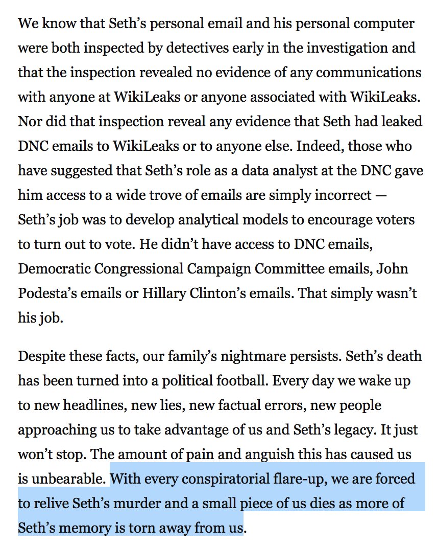 RVAwonk's tweet photo. This letter from Seth Rich's parents is just gut-wrenching. Their pain is nearly tangible in the words they write. 
https://t.co/5SU8m5wivI https://t.co/RKrcxi9O2K