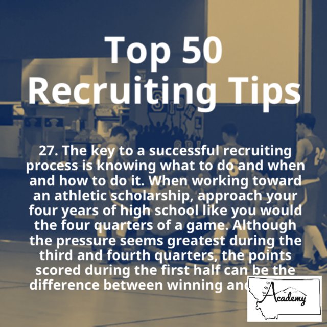 406_Academy's tweet photo. #AcademyRecruitingTips #TurnYourDreamIntoReality #StudentAthlete #406Academy #recruiting https://t.co/1RlQaSCfNG