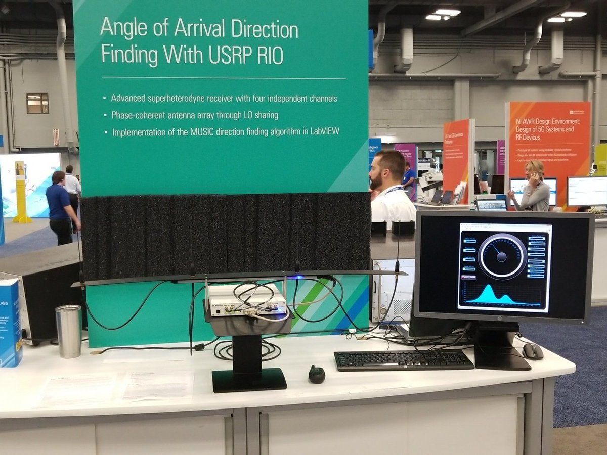 EttusResearch's tweet photo. Two direction finding demos with TwinRX at #NIWeek2017 #USRP https://t.co/TxZGNIAjm8