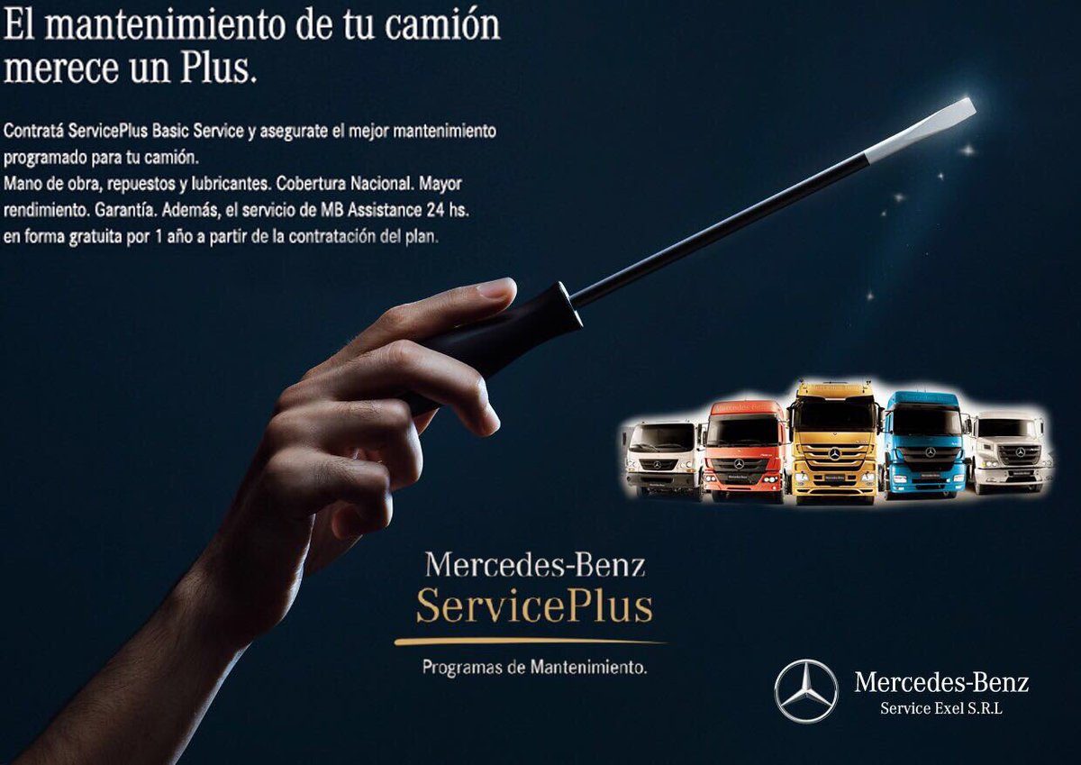 ServiceExel's tweet photo. Este es el plus que estabas buscando! #ServicePlus @MercedesBenzArg https://t.co/fe3wvwxmzN