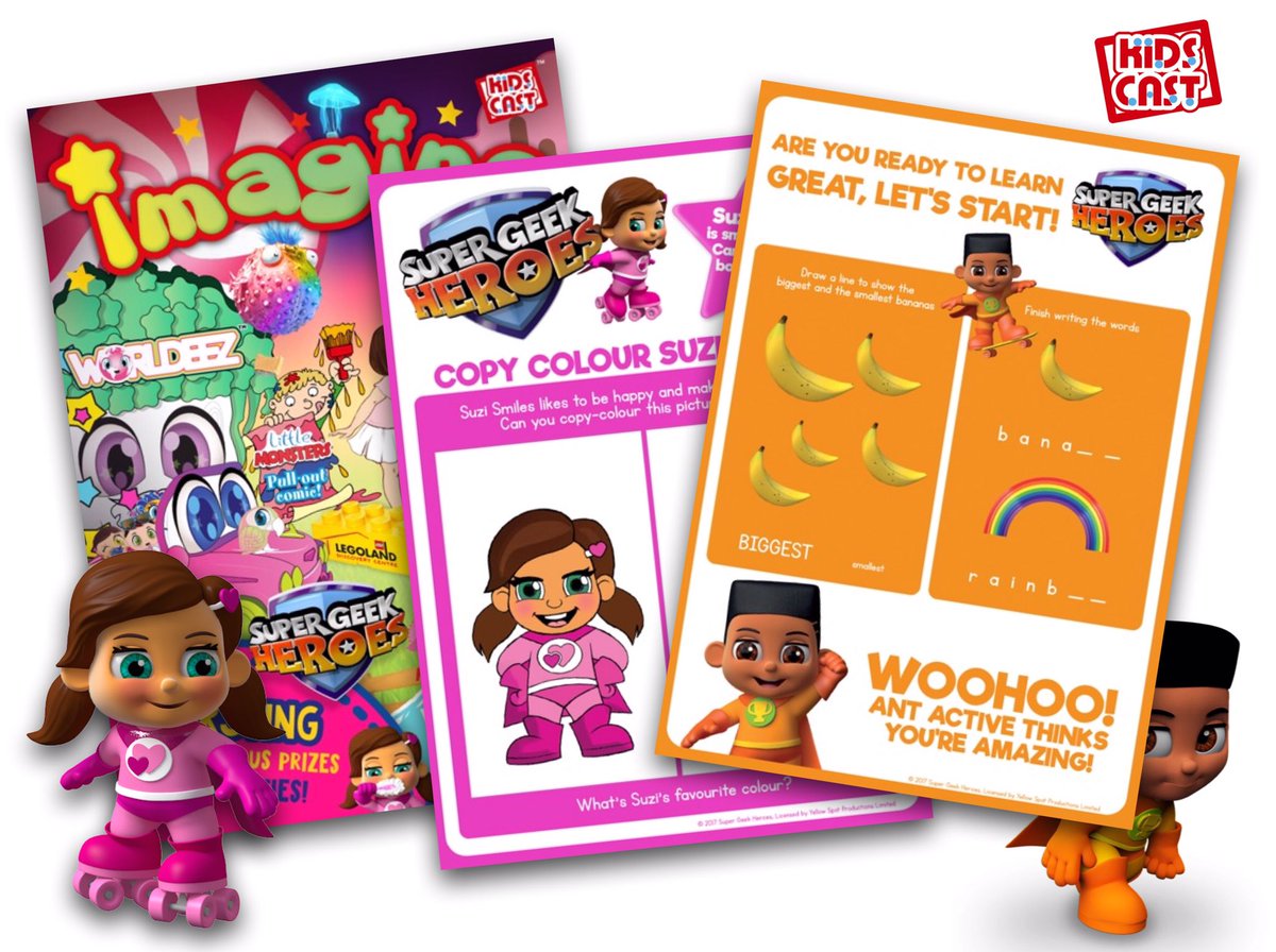 supergeekheroes's tweet photo. Latest edition of Imagine Magazine from @kidscasttv looking rather fab with @supergeekheroes featuring in fun activities #woohoo https://t.co/1U45lV67v0