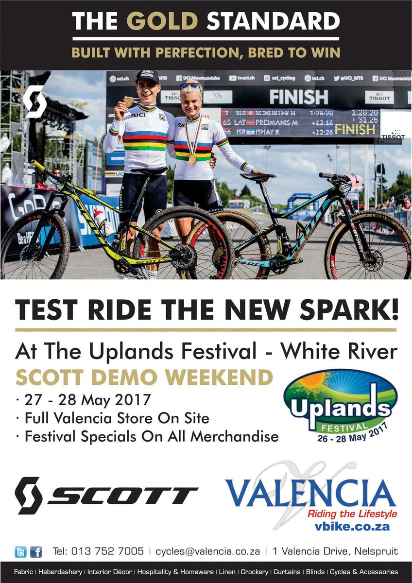 2more days till <a href="/UplandsFest/">Uplands Festival</a> &amp; the <a href="/bikeonscott/">SCOTT Bike</a> TAKEOVER 👊🏻 Come test ride, fall in love or drool over these incredible machines <a href="/brett_mtb/">Brett Coates</a>